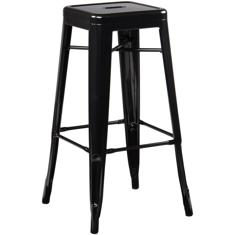 Sklum - Pack 4 tabourets hauts (76 cm) lix Noir