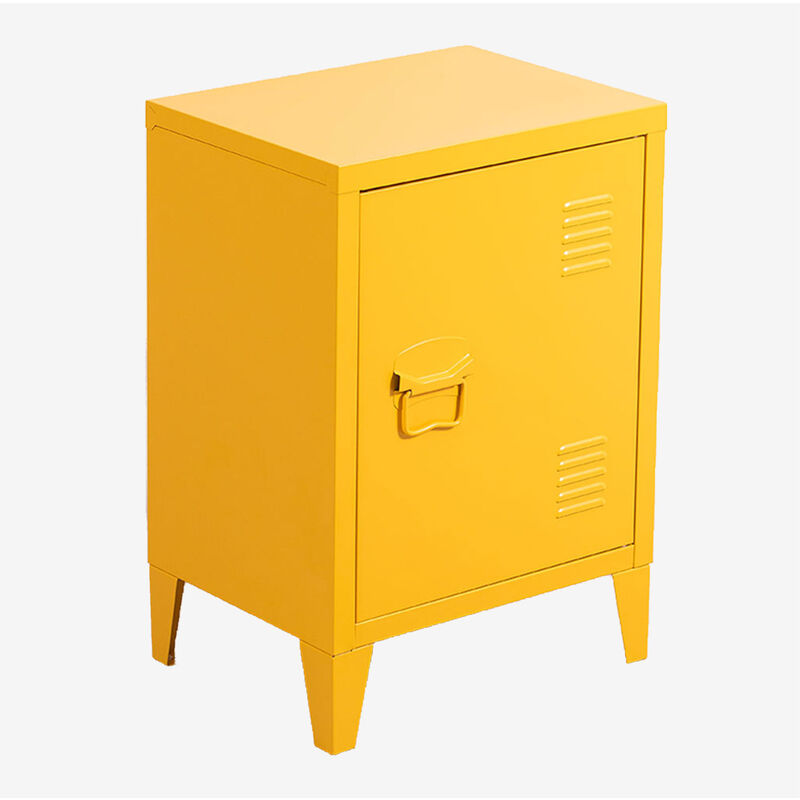 

Mesa Auxiliar Taquilla en Metal Pohpli Amarillo Curri - Sklum