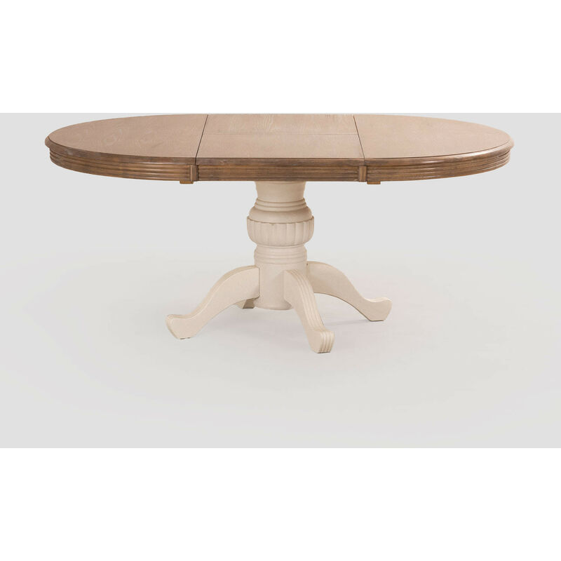 

Sklum - Mesa de Comedor Extensible Redonda en Madera (120-180x84 cm) Hektra Marrón Olmo