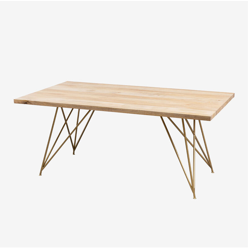 

Mesa de Comedor Rectangular en Madera de Mango (180x100 cm) Xeli Mango - Sklum