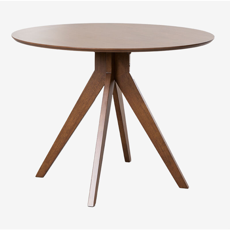 

Mesa de Comedor Redonda en Madera (Ø100 cm) Sekiz Madera Oscura - Sklum