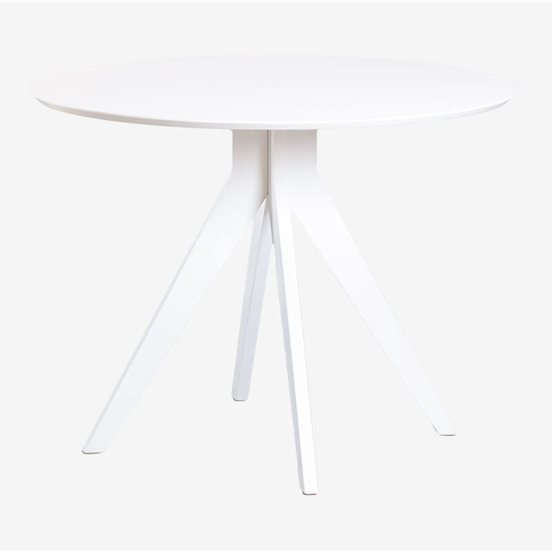 

Mesa de Comedor Redonda en Madera (Ø100 cm) Sekiz SKLUM - Madera Blanca