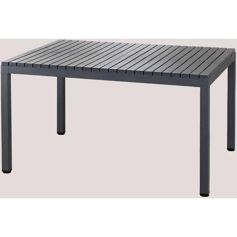 

Mesa de Jardín Rectangular en Aluminio (140x100 cm) Marti Gris Grafito - Sklum