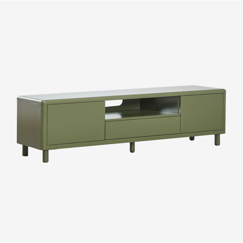 Meuble TV en acier Michigan SKLUM Vert Olive Intense &x2194&xFE0E 180 cm Meuble TV en acier Michigan SKLUM Vert Olive Intense &x2194&xFE0E 180 cm