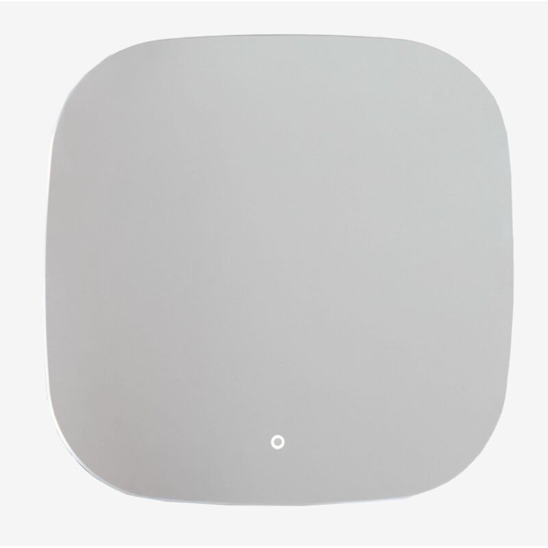 Sklum - Miroir de salle de bain carré avec lumière led et antibuée (75x75 cm) Tobie