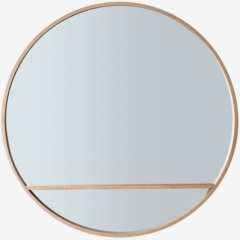 Miroir mural rond en bois (Ø80 cm) Benat Sklum