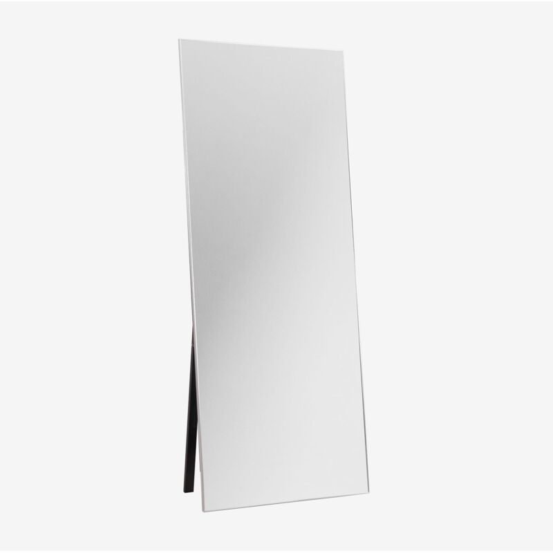 Sklum - Miroir sur pied rectangulaire en aluminium (80x200 cm) Ondra Gris Argent