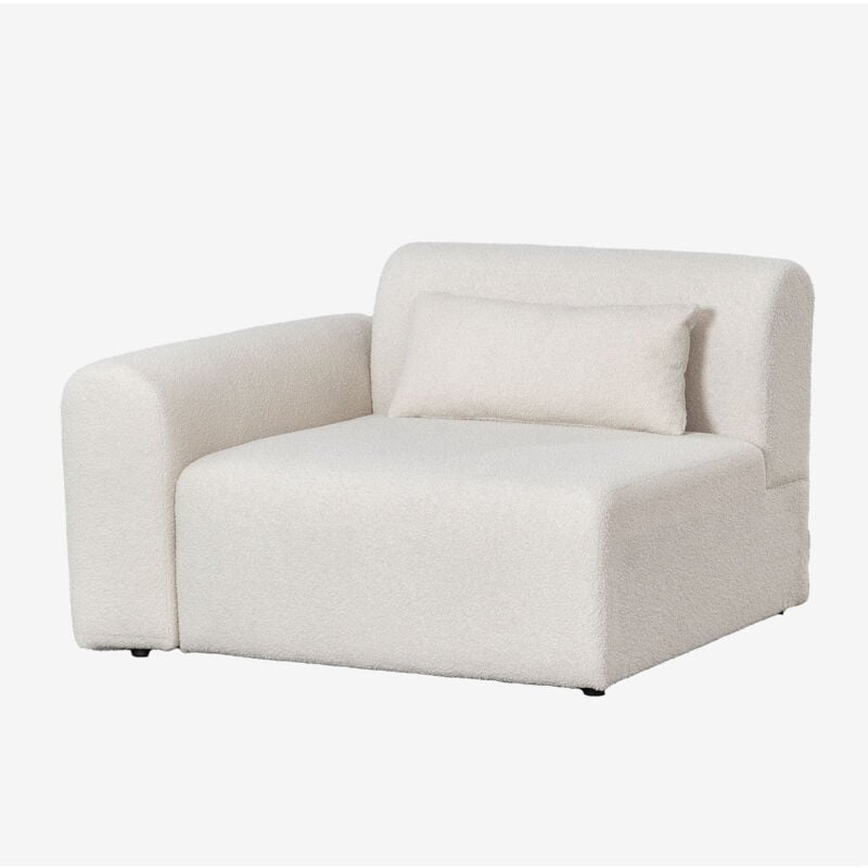 Sklum - Module d'angle gauche pour canapé modulaire en bouclette Borjan