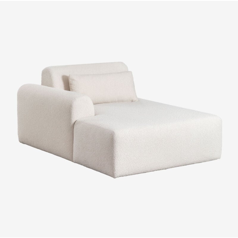 Image of Sklum - Modulo chaise longue sinistro per divano componibile in shearling Borjan