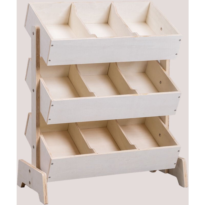 

Mueble Organizador de Juguetes en Madera Yerai Kids Madera Natural - Sklum