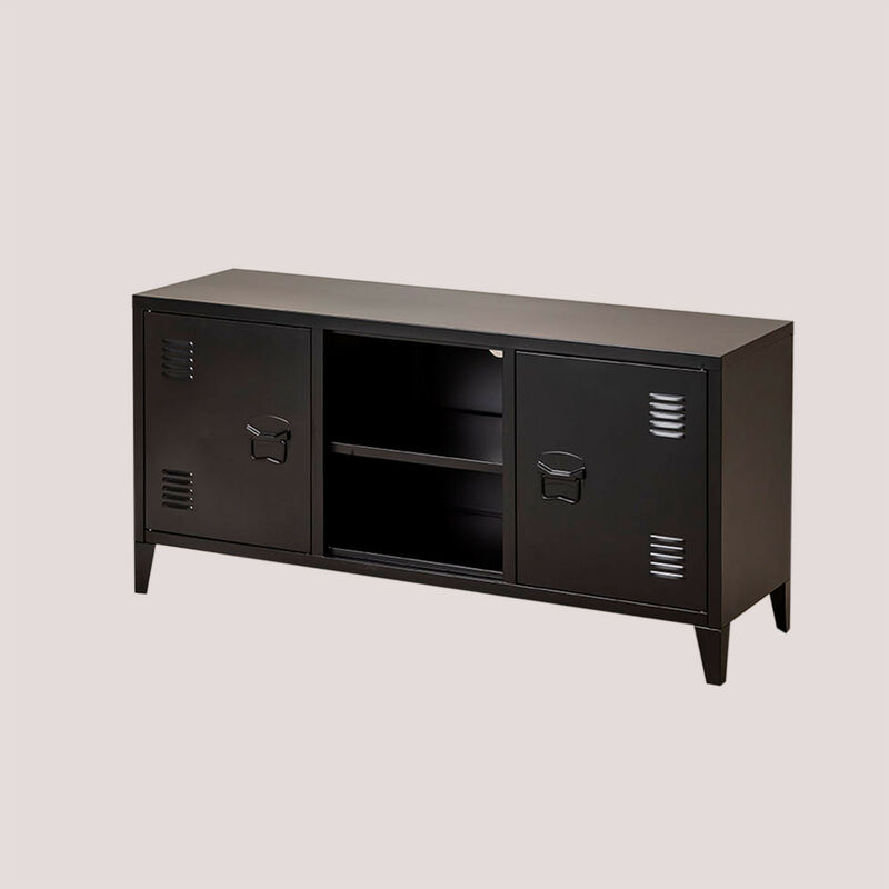 

Mueble TV con Estante en Metal Pohpli Negro - Sklum