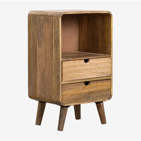 SKLUM Nachttisch mit Stauraum aus Mangoholz Yulara Natural Mango-Holz