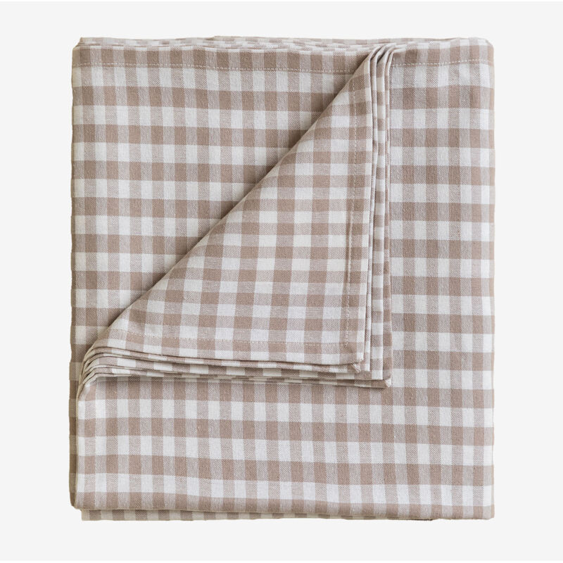 Sklum - Nappe en coton (140x240 cm) Hillary Brun Praliné