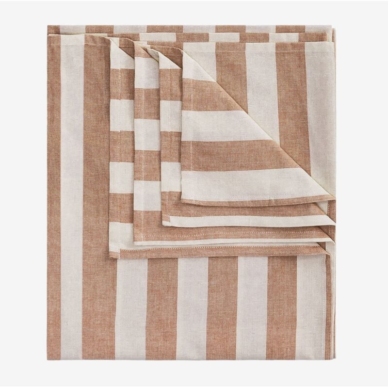 Sklum - Nappe en coton Efarin Nu brun pâle 170 x 170 cm