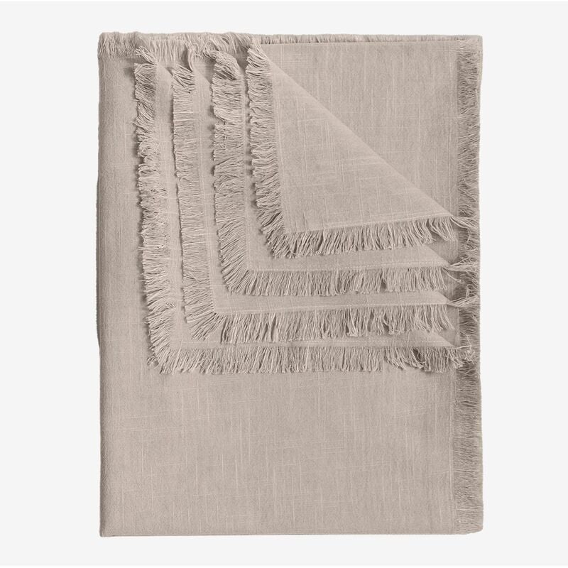 Sklum - Nappe en Coton (140x240 cm) Nedeliya Gris sable