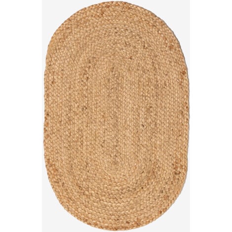 SKLUM Ovale Fußmatte aus natürlicher Jute (73 x 46,5 cm) Never Jute