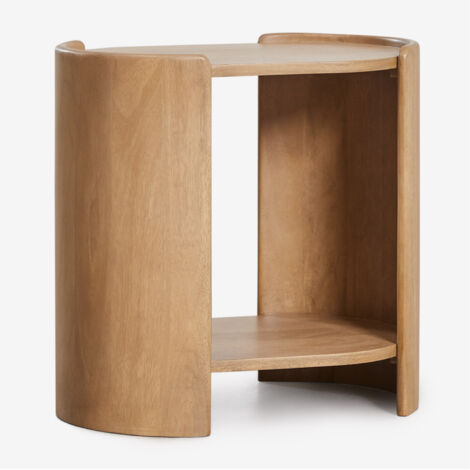 SKLUM Ovaler Nachttisch 50x35 cm aus Sidney Mangoholz              Mango-Holz                     