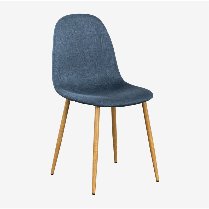 

PACK 2 Sillas de Comedor Glamm Madera Natural Azul Marino - Sklum