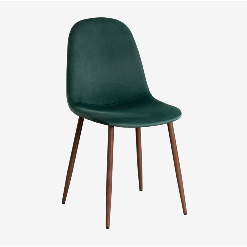 

PACK 2 Sillas en Terciopelo Glamm Madera Oscura Verde Jungla - Sklum