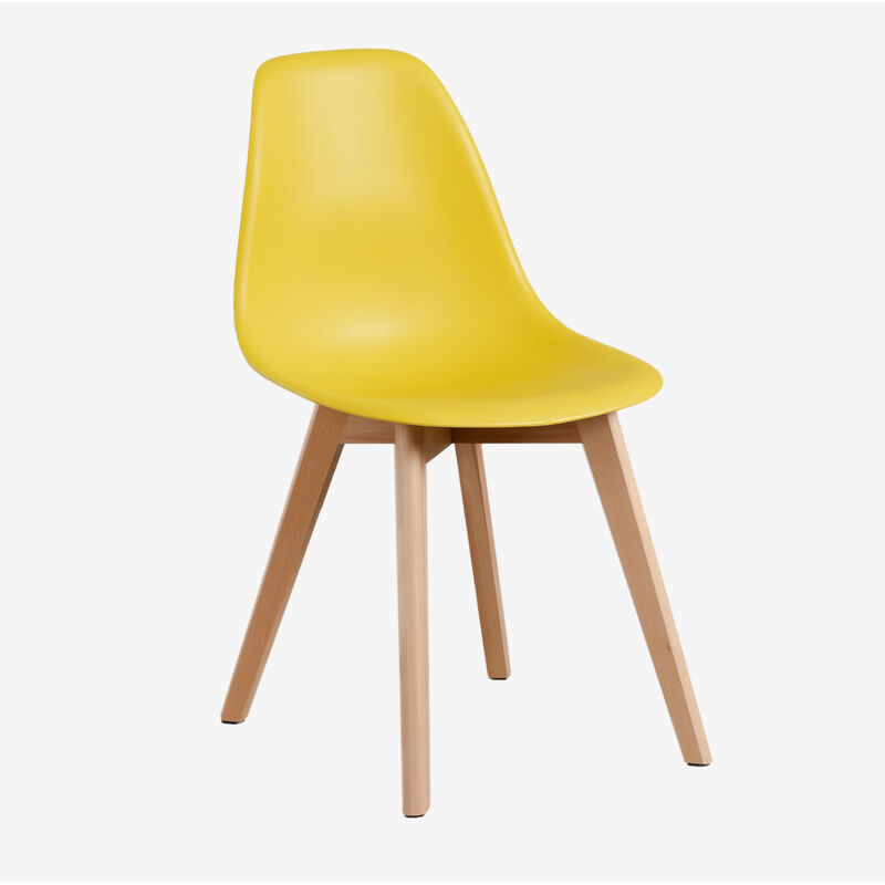 Sklum - Lot de 4 chaises de salle à manger Scand Nordic Jaune Curry