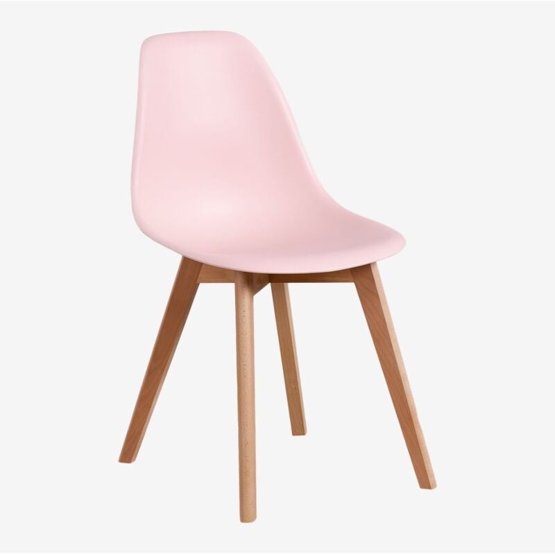 Sklum - Lot de 4 chaises de salle à manger Scand Nordic Rose Barbe à papa