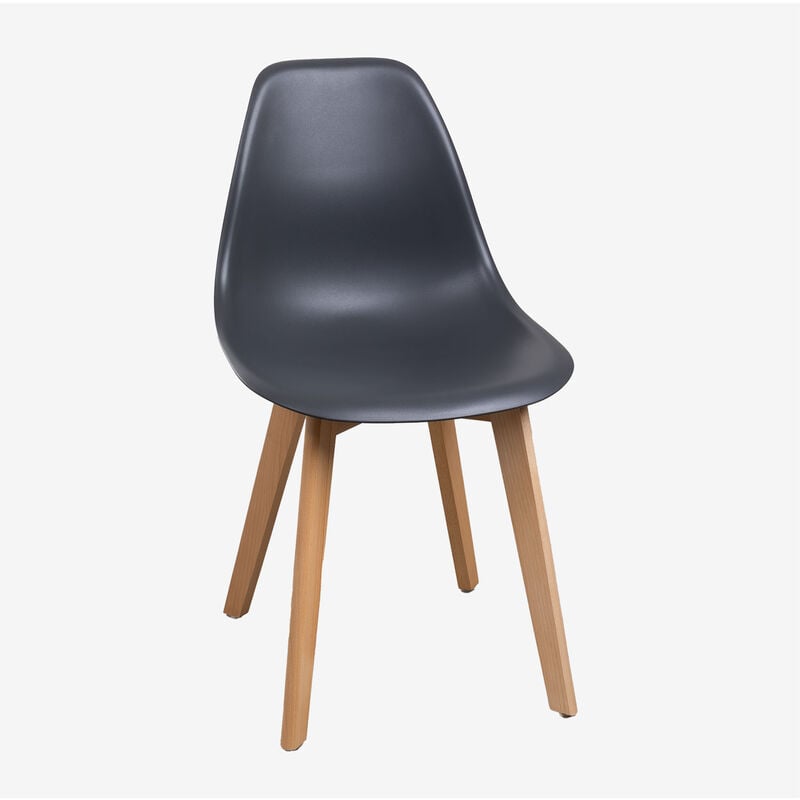 

Pack 4 Sillas de Comedor Scand Nordic Gris Oscuro - Sklum