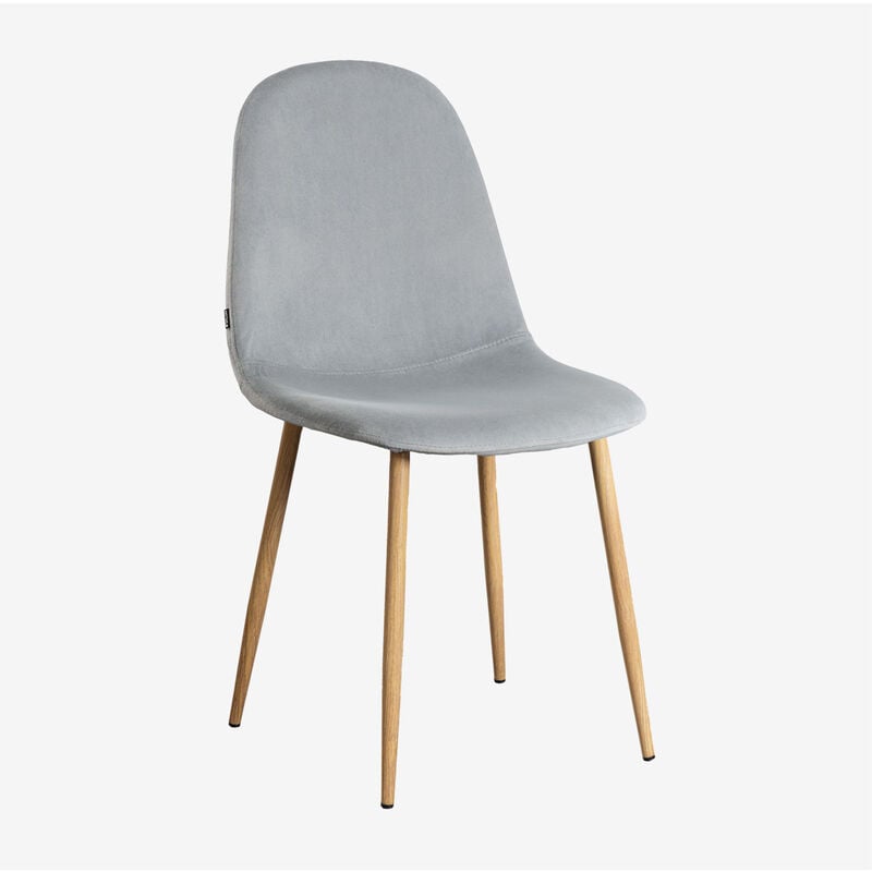 

PACK 4 Sillas en Terciopelo Glamm SKLUM - Madera Natural Delfín