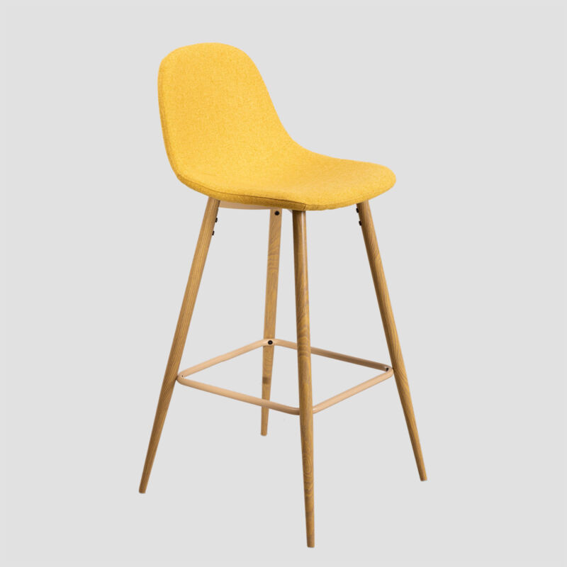 

Pack 4 Taburetes Altos Glamm Madera Natural Amarillo Curri - Sklum