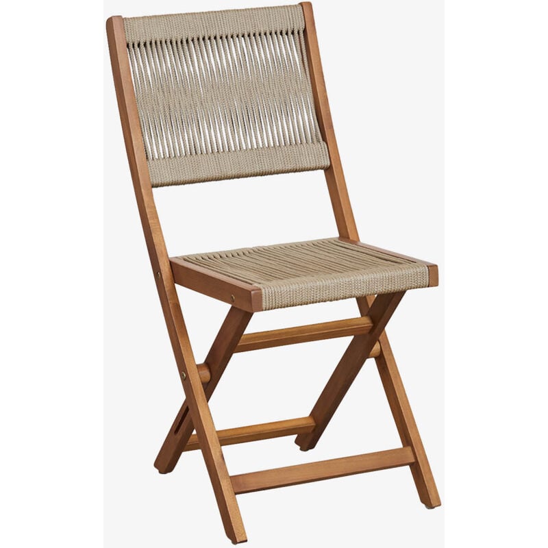 Pack de 2 chaises de jardin pliantes Delawer Classic Sklum Marrón Arena Claro