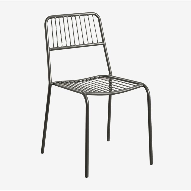 Pack de 2 chaises de salle à manger empilables Elton Sklum Noir de Carbone