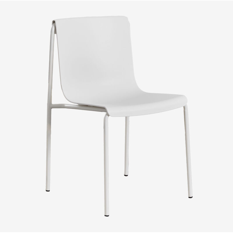 Pack de 2 chaises de salle à manger en polypropylène Ismène SKLUM Blanc Gardenia
