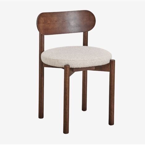 Sklum – Lot de 2 chaises de salle à manger rembourrées en chêne – Confort optimal avec rembourrage en mousse polyuréthane – Dimensions 76x49x44cm