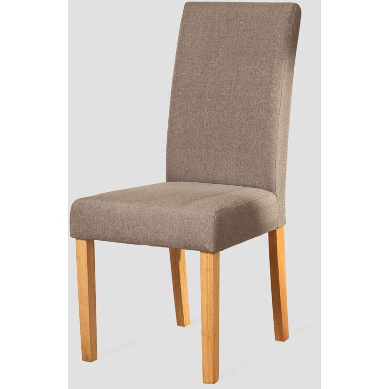 

Pack de 2 Sillas de Comedor en Tela Cindy Gris Topo Claro - Sklum
