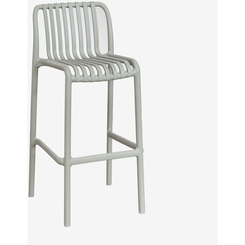 Lot de 2 tabourets hauts empilables Wendell en polypropylène SKLUM Vert Kaki ↑75 cm Lot de 2 tabourets hauts empilables Wendell en polypropylène SKLUM Vert Kaki ↑75 cm