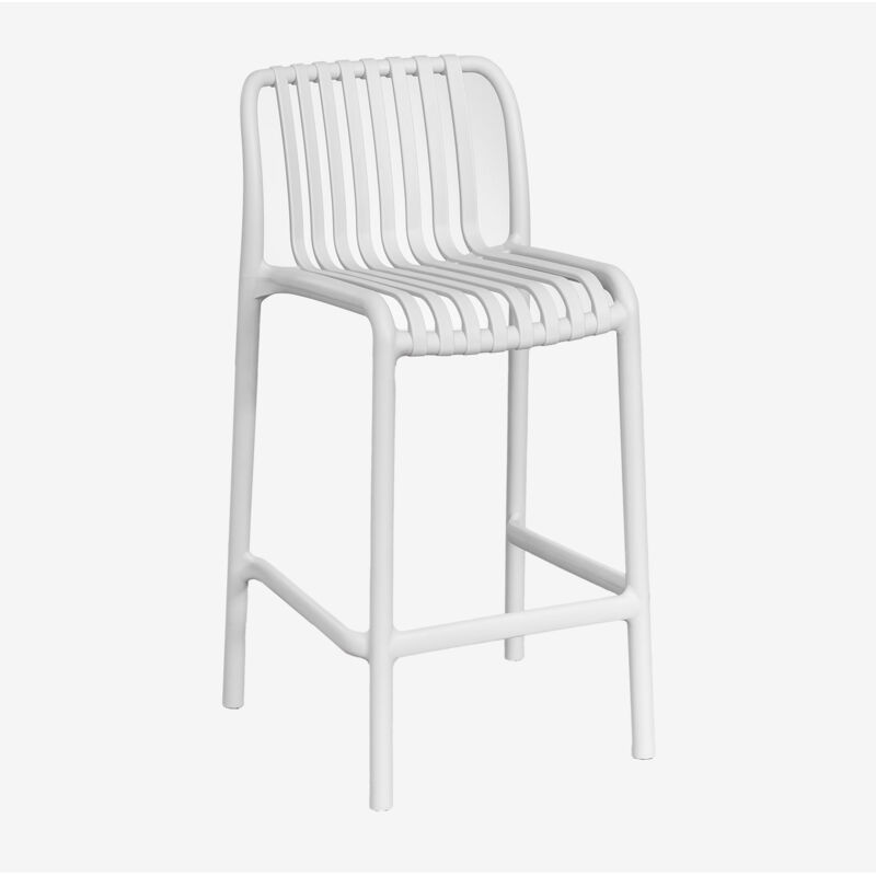 Pack de 2 tabourets hauts empilables en polypropylène Wendell SKLUM Gris Clair ↑65 cm