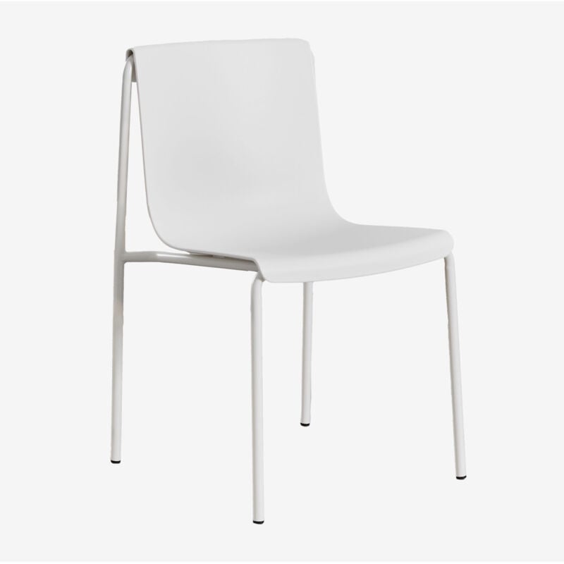 Sklum - Pack de 4 chaises de salle à manger Ismène Blanc Gardenia