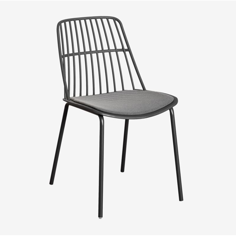 Sklum - Lot de 4 chaises de salle à manger Maeba Gris Graphite