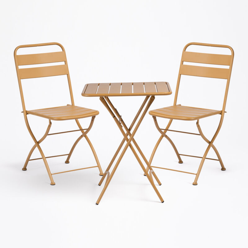 

Set de Mesa Plegable (60x60 cm) Janti & 2 Sillas Plegables de Jardín Janti SKLUM - Mostaza