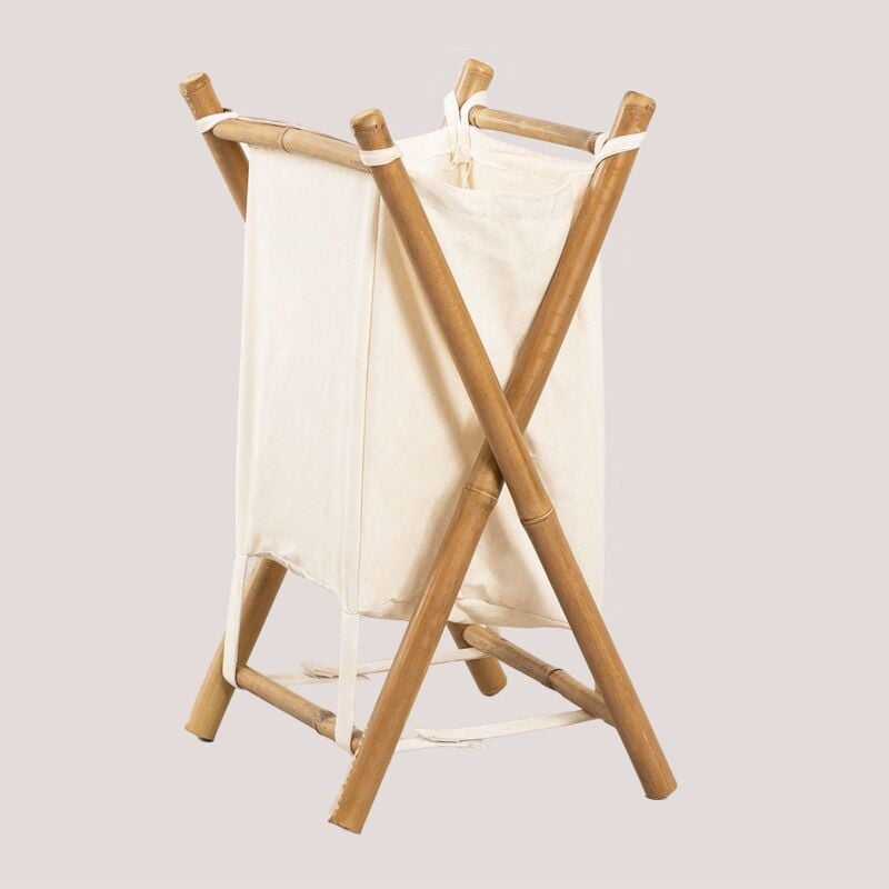 Sklum - Panier à linge en bambou Tubai