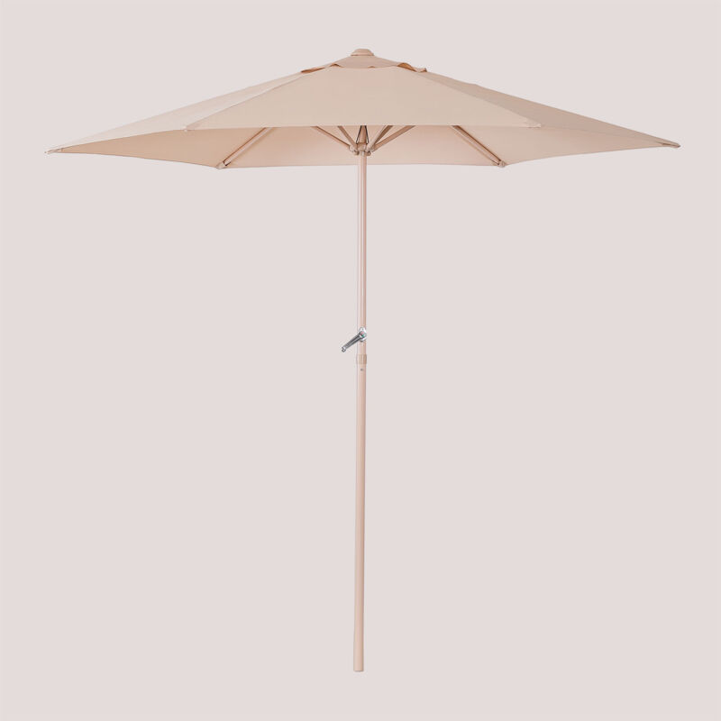 Sklum - Parasol en tissu et aluminium (Ø235 cm) Jaden Rosa Pâle Make Up