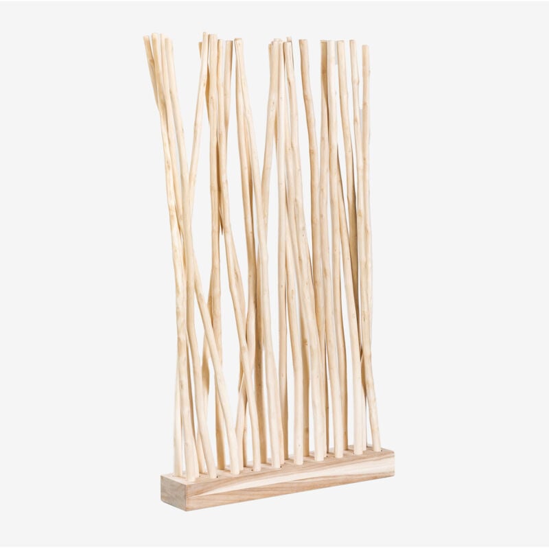 Sklum - Paravent en Bois de Teck Narel Marron Bois Naturel