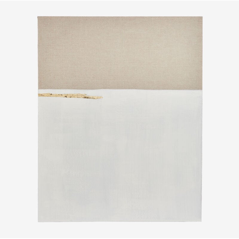 Peinture décorative peinte à la main sur lin avec relief en plâtre (80x100 cm) Mivara Sklum