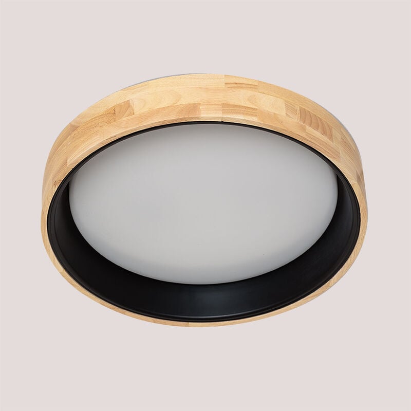 

Plafón LED en Madera y Acero Balto SKLUM - Negro Ø45 cm