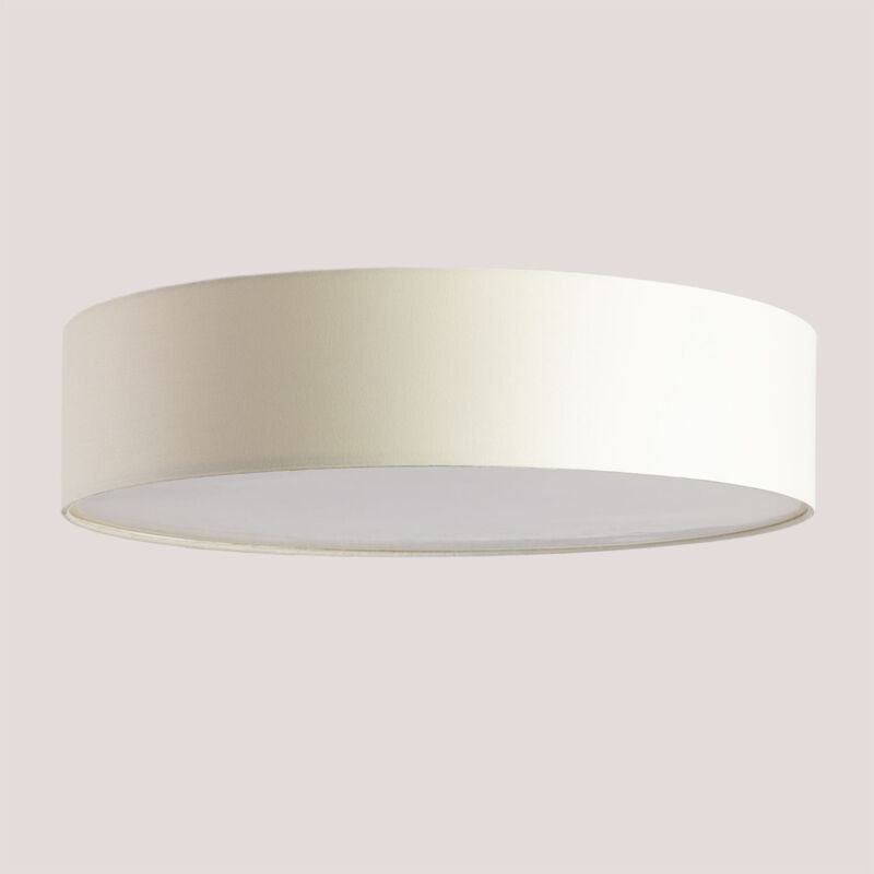 

Plafón LED en Tela Godric Ø50 cm Beige Crema - Sklum