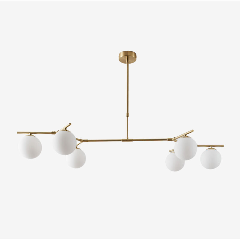 Sklum - Plafonnier avec 6 Guirlande Boules de Verre Doré Sklum - Plafonnier avec 6 Guirlande Boules de Verre Doré