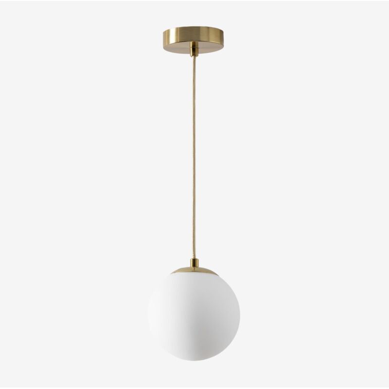 Sklum - Plafonnier Ø12 cm en fer avec boule en verre Uvol Doré Sklum - Plafonnier Ø12 cm en fer avec boule en verre Uvol Doré