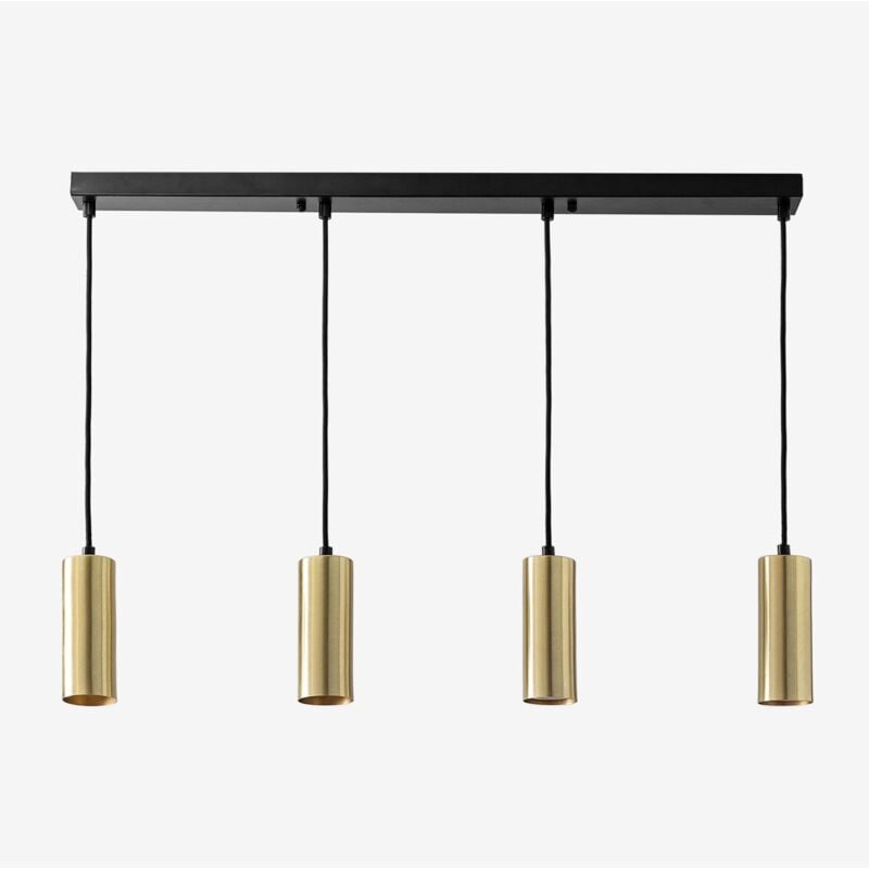 Sklum - Plafonnier en fer Baysal avec 4 points lumineux Doré