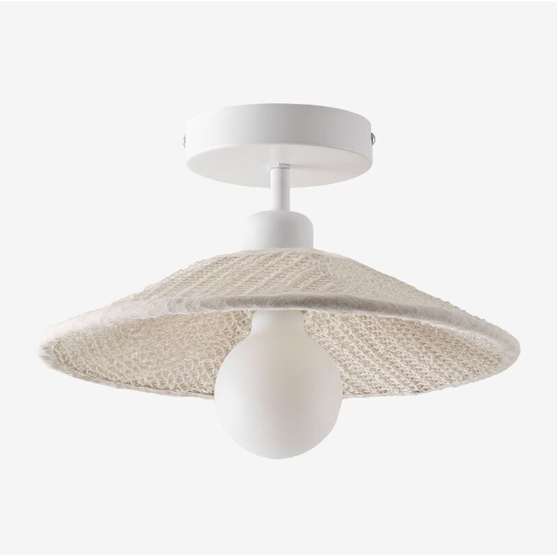 Plafonnier en Lin Massina Sklum Beige Crème