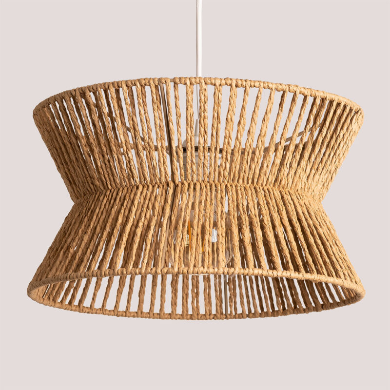 Sklum - Lampe Suspendue en Papier Tressé Bonny naturel Sklum - Lampe Suspendue en Papier Tressé Bonny naturel