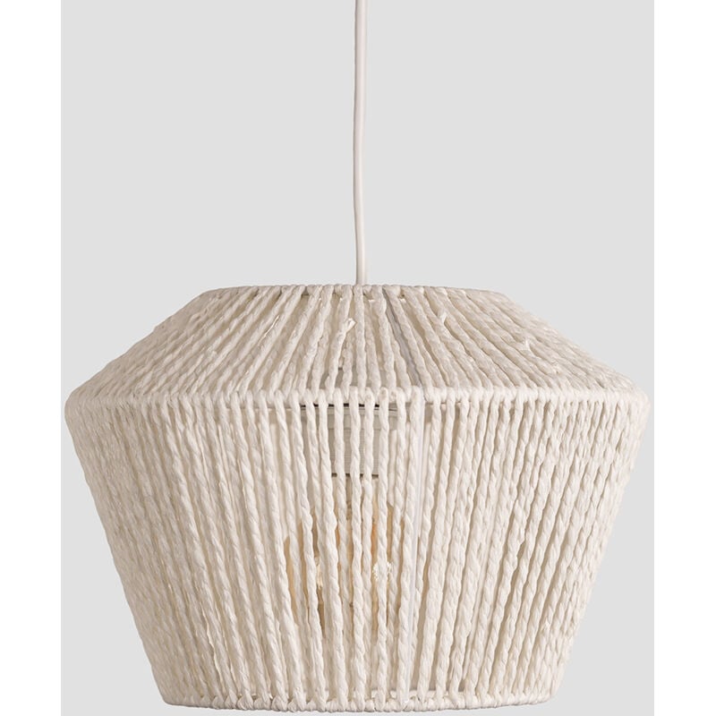 Sklum - Lampe Suspendue en Papier Tressé Libel Blanc
